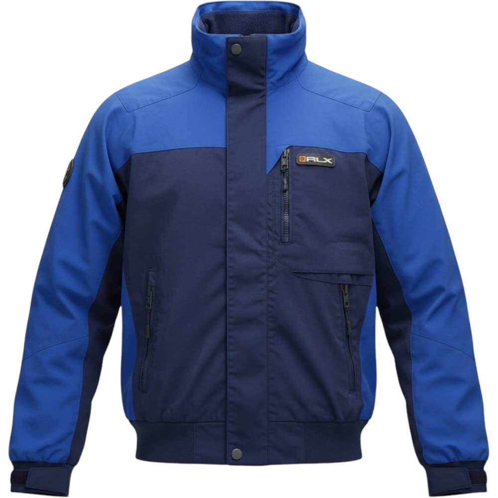 RLX Ralph Lauren Jacket Mens M Blue Colorblock Technical Gorpcore